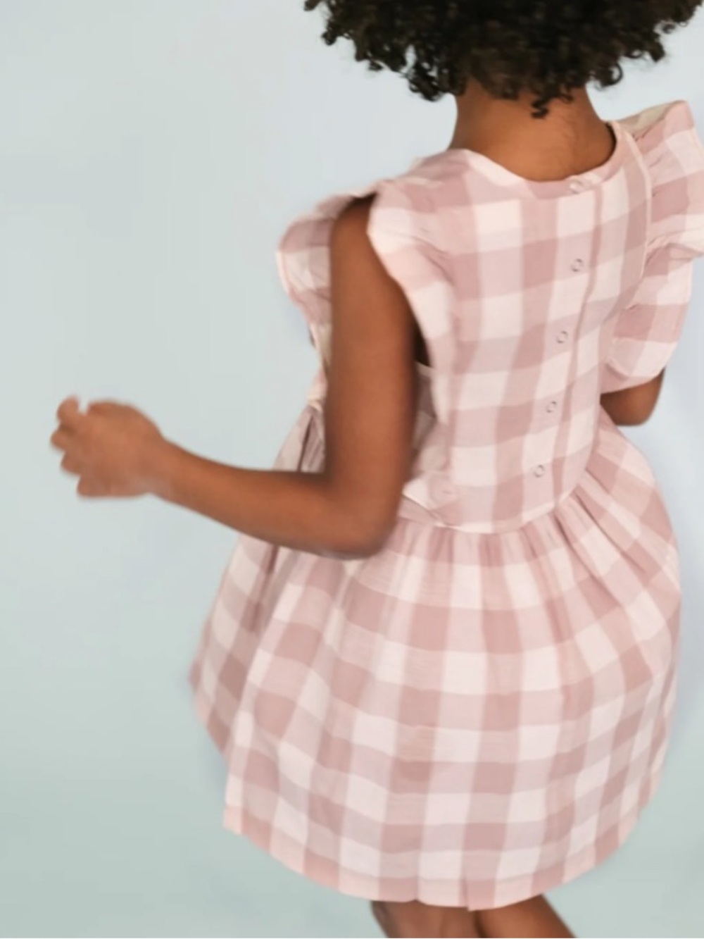 Pehr Pink Check Ruffle Sleeve Dress, size 2T - Picture 5 of 6